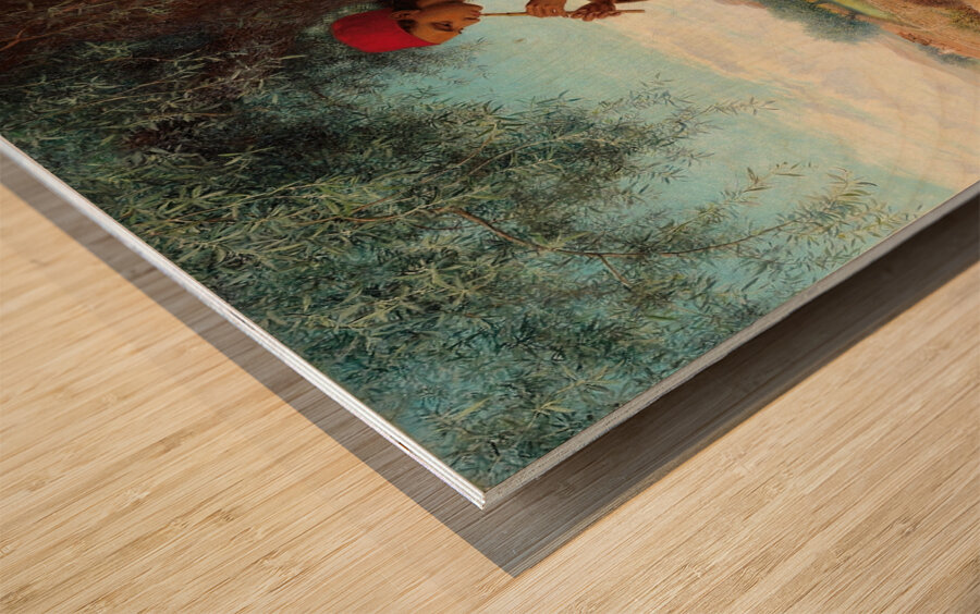 The piping shepherd [1864] by William James Webbe [1830–1904] Wood print