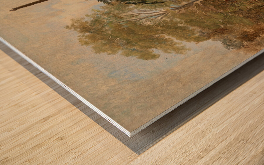 Study of a Woodland Landscape by Carl Spitzweg [1808–1880] Wood print