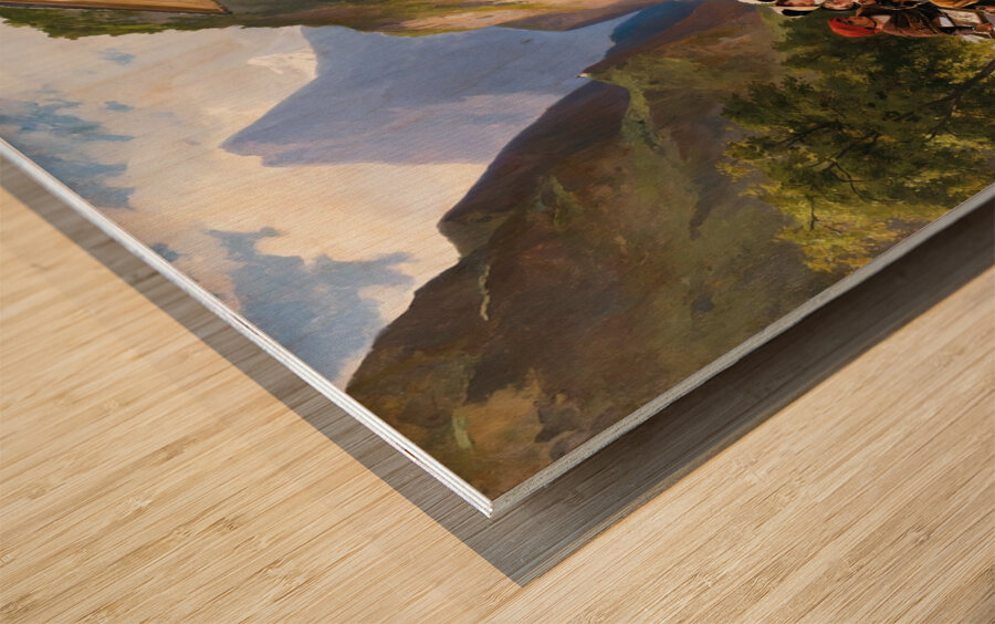 La Douane Italienne au Simplon [1880] by Eugène Giraud [1806–1881] Wood print