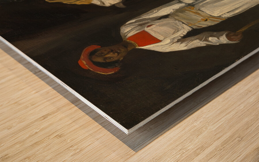 Two Studies of an Indian from Calcutta.Seated and Standing [c. 1823–1824] by Eugène Delacroix [1798–1863] Wood print