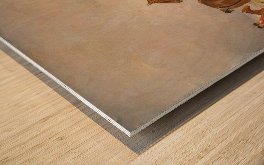 George. Marquess Of Huntly [Later 5th Duke Of Gordon]. On Tiny [1806–1807] by Benjamin Marshall [1768–1835] Wood print