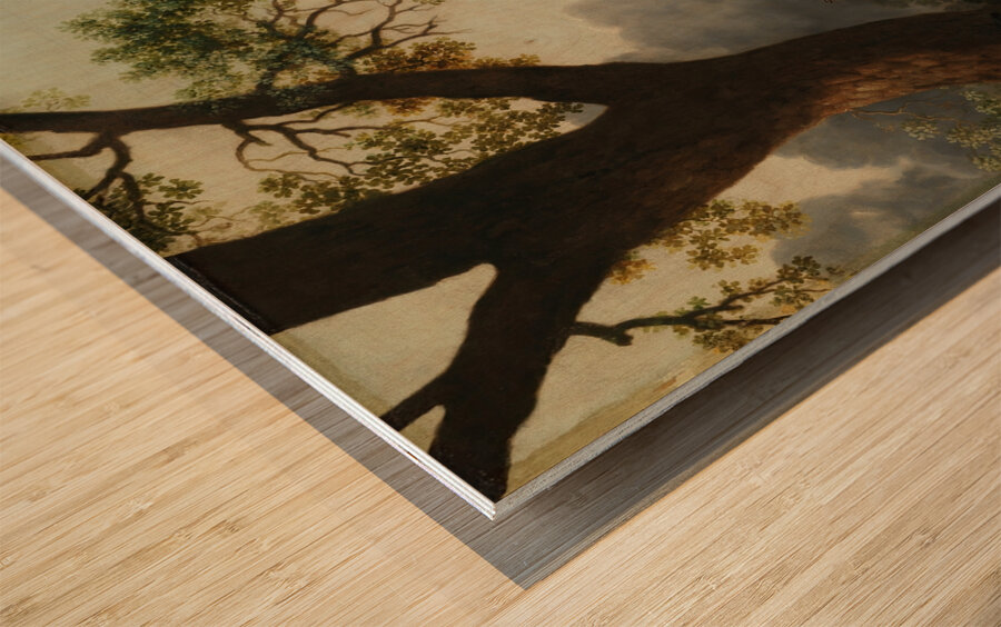 The Third Duke of Dorset’s Hunter with a Groom and a Dog [1768] by George Stubbs [1724–1806] Wood print