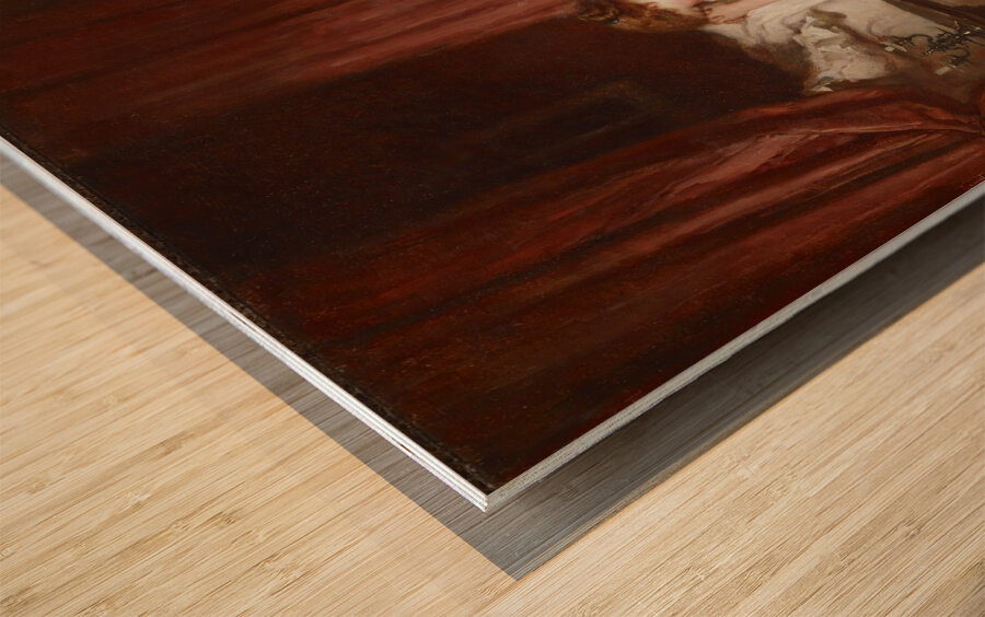 Evening Prayer [1863–1864] by Antoine–Émile Plassan [1817–1903] Wood print