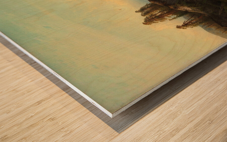 Tarn in Telemark [1852] by August Cappelen [1827–1852] Wood print