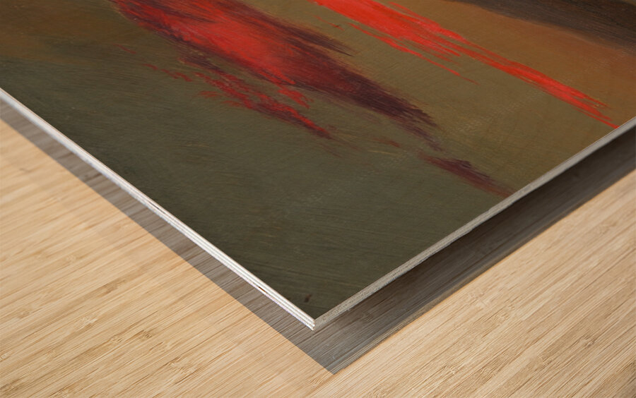 Sunset. Hudson. New York [1873] by Frederic Edwin Church [1826–1900] Wood print