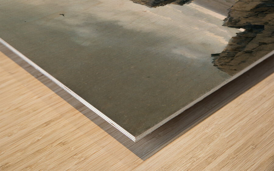 A Rocky Coast [1877] by William Trost Richards [1833–1905] Wood print