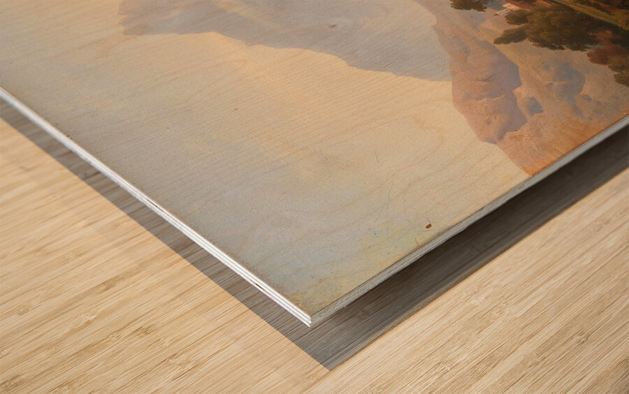 Region In South Tyrol–landscape In The Morning Light by August Behrendsen [1819–1886] Wood print