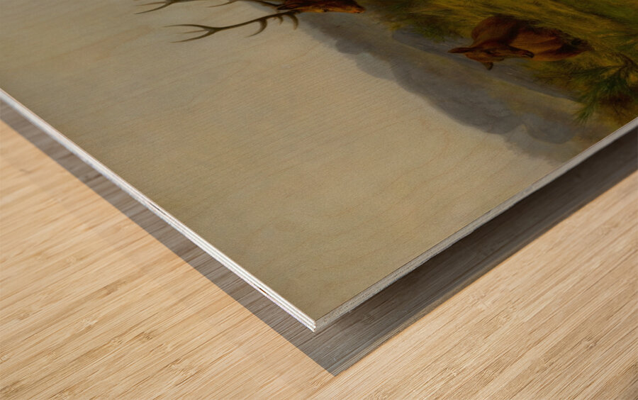 The Monarch of the Herd [1868] by Rosa Bonheur [1822–1899] Wood print