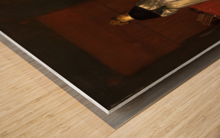 De vaderlijke vermaning [1824–1850] by Charles van Beveren [1809–1850] Wood print