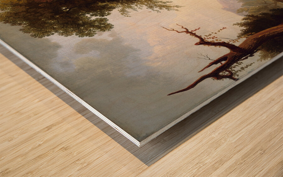 Landscape with Cattle [1846] by George Caleb Bingham [1811–1879] Wood print