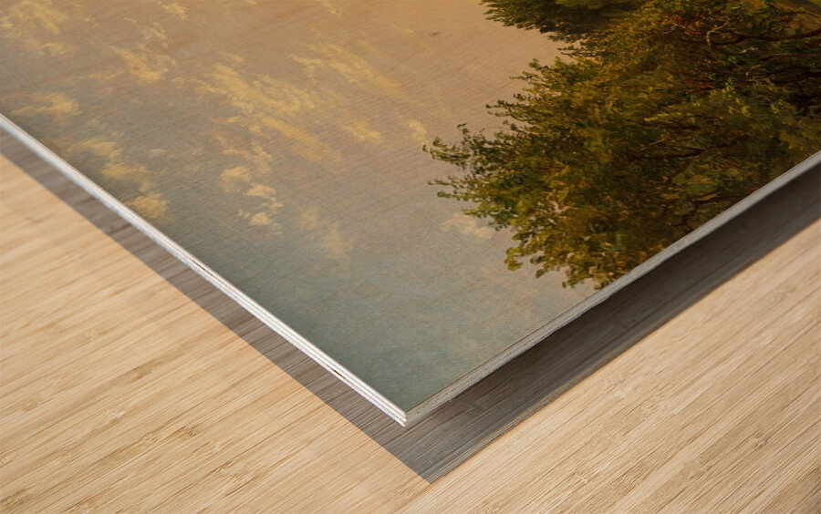 Preparing the Boats at Greenwood Lake [1858] by Jasper Francis Cropsey [1823–1900] Wood print