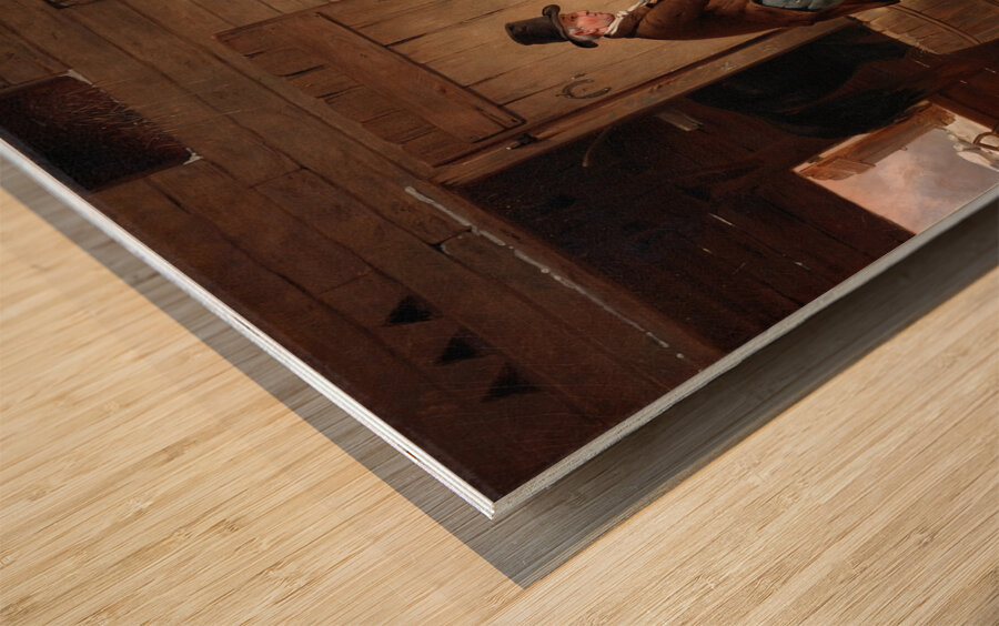 Preparing for Christmas [Plucking Turkeys] [1851] by Francis William Edmonds [1806–1863] Wood print