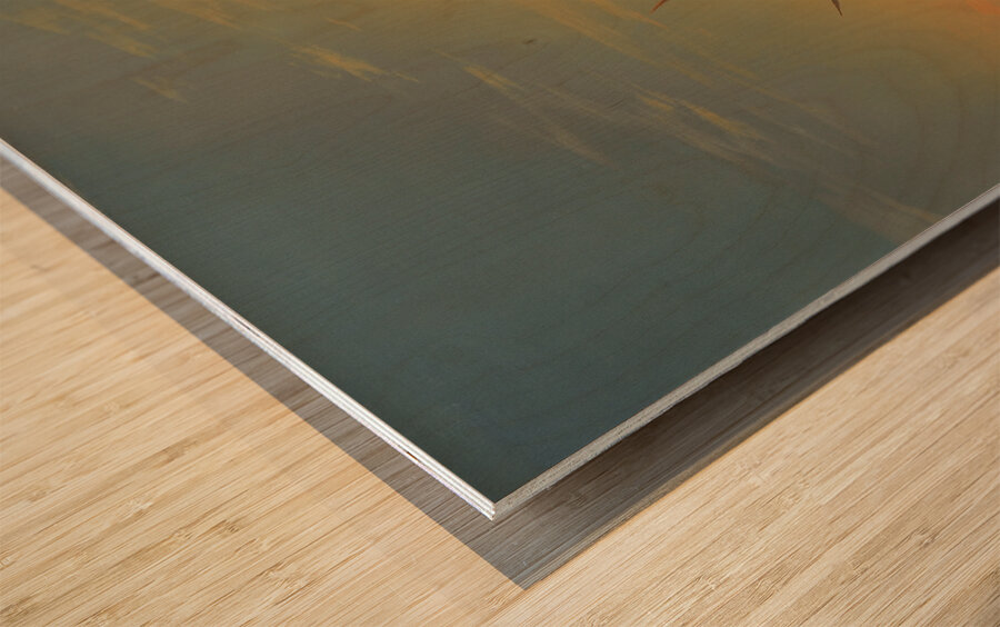 Sunset Over Ischia [1857] by Ivan Konstantinovich Aivazovsky [1817–1900] Wood print