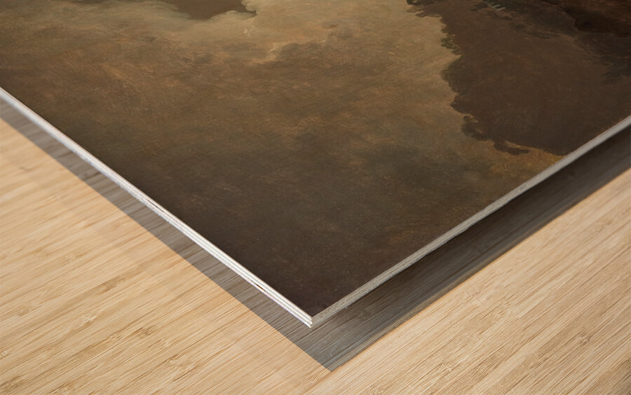 A view of Vesuvius from Posillipo. Naples by Joseph Wright of Derby [1734–1797] Wood print