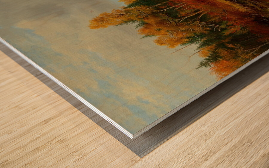 Late Autumn. Long Lake. Hamilton Co.. New York. Adirondacks [1881] by Arthur Fitzwilliam Tait [1819–1905] Wood print