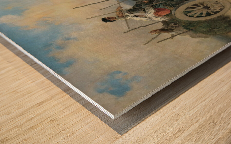 The watering place by Anton Romako [1832–1889] Wood print