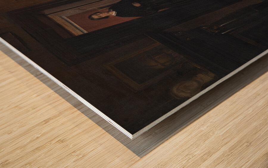 The Artist’s Wife and Children in the Studio at Charlottenborg [1861–1862] by Wilhelm Marstrand [1810–1873] Wood print