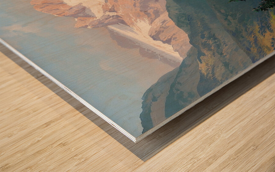 Lake Gosau with the Dachstein by Toni Haller [1907–1944] Wood print