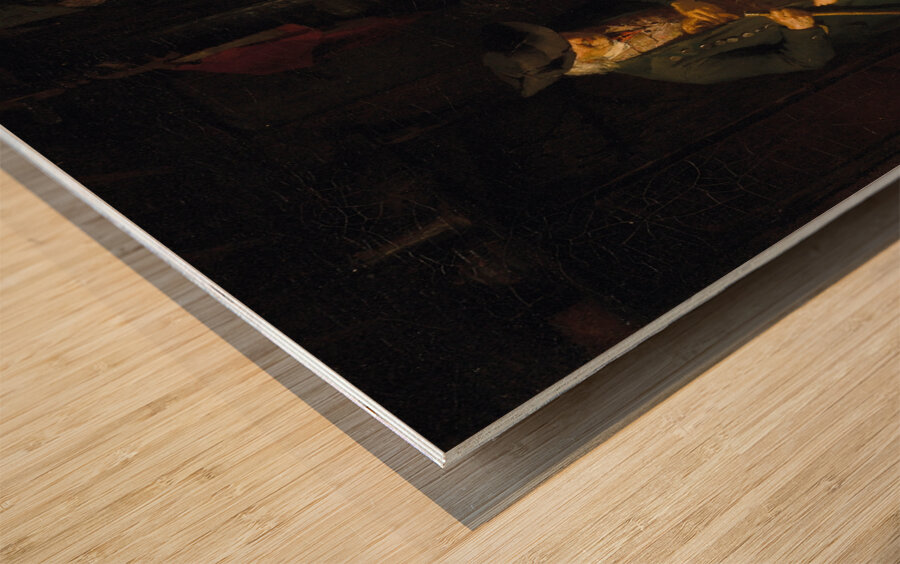 Der Besuch des Großvaters by Friedrich Ortlieb [1839–1909] Wood print