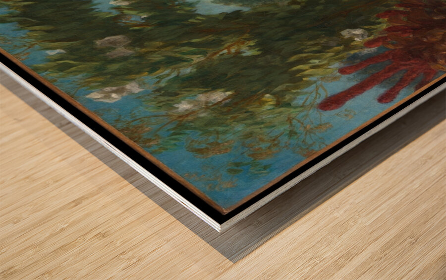 Basket of Flowers [1848–49] by Eugène Delacroix [1798–1863] Wood print