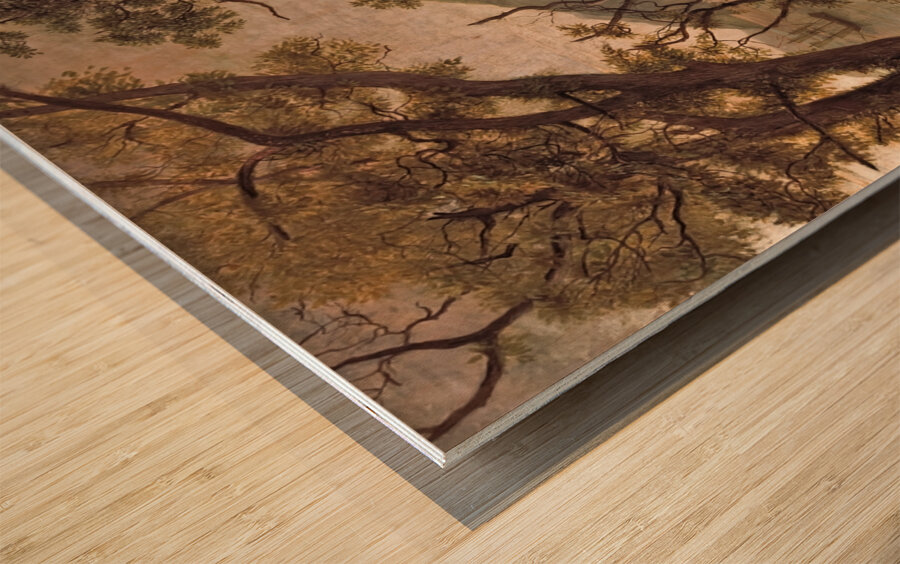 The deserted village [1857] by Joseph Severn [1793–1879] Wood print