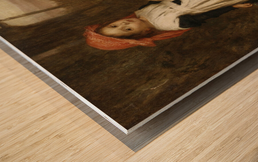 A Little Violet Seller [1877] by Augustus Edwin Mulready [1844–1904] Wood print