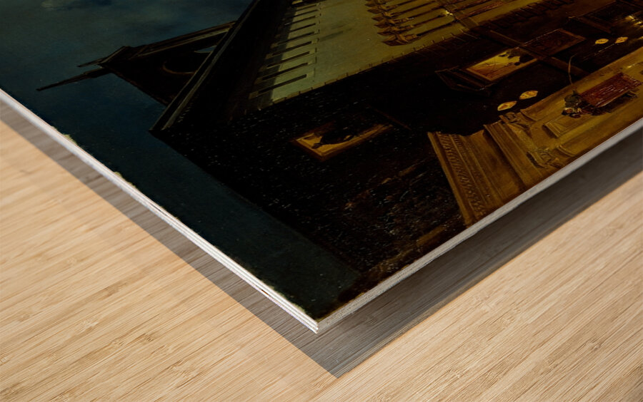 Moccoli Evening In Rome [1834] by Ippolito Caffi [1809–1866] Wood print