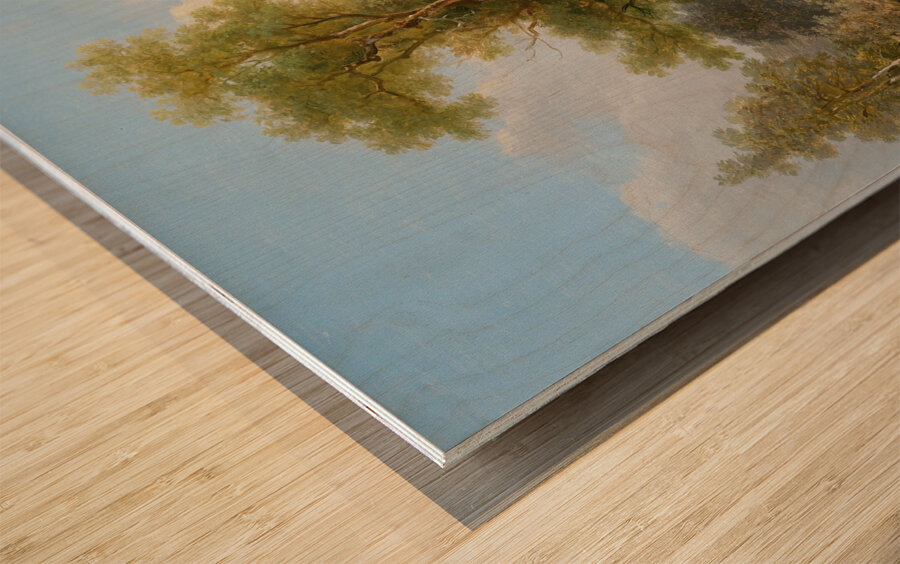 Wäscherinnen vor weiter Landschaft by Wolfgang Adam Töpffer [1766–1847] Wood print