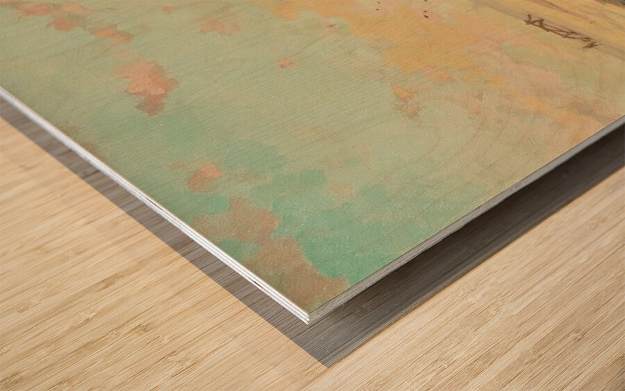 Winter Farm Scene [1881] by Henri Van Seben [1825–1913] Wood print