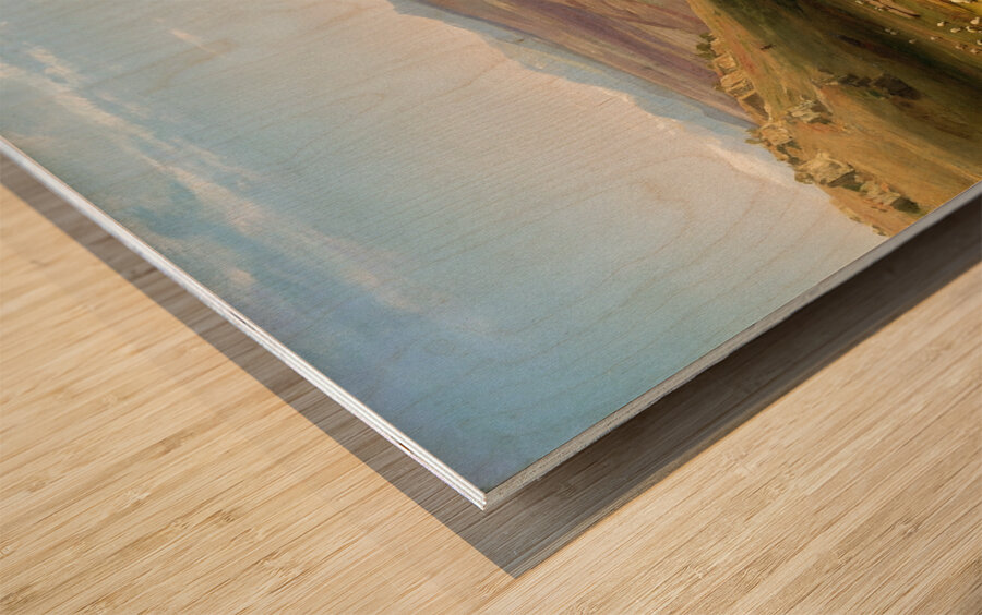 The Amphitheatre of Tusculum and Albano Mountains. Rome [1860] by Worthington Whittredge [1820–1910] Wood print