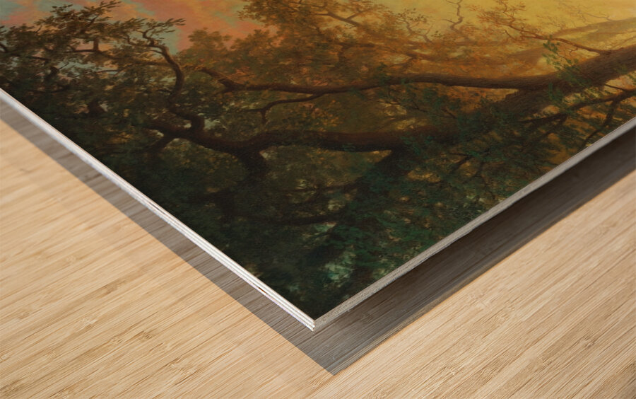 Light In The Forest by Albert Bierstadt [1830–1902] Wood print