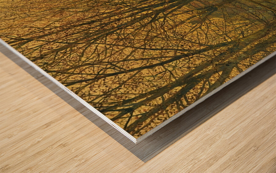 In The Golden Glow Of Autumn [1884] by John Atkinson Grimshaw [1836–1893] Wood print