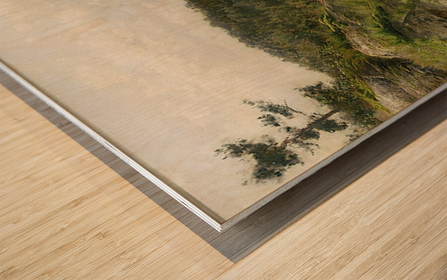 Troldhattens Fald Set Fra Hotel Udsigten [1897] by Peder Mørk Mønsted [Danish . 1859–1941] Wood print