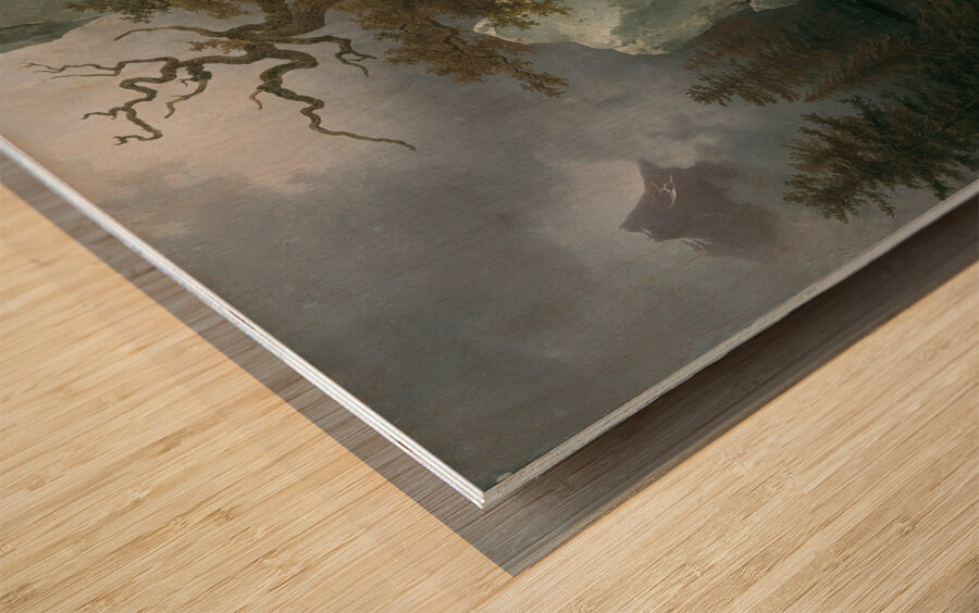 Ein Geier auf verendetem Hirsch [1832] by Friedrich August Matthias Gauermann [1807–1862] Wood print