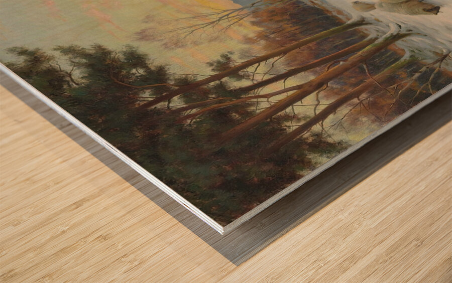 A winter’s evening [1923] by Wright Barker [1864–1941] Wood print