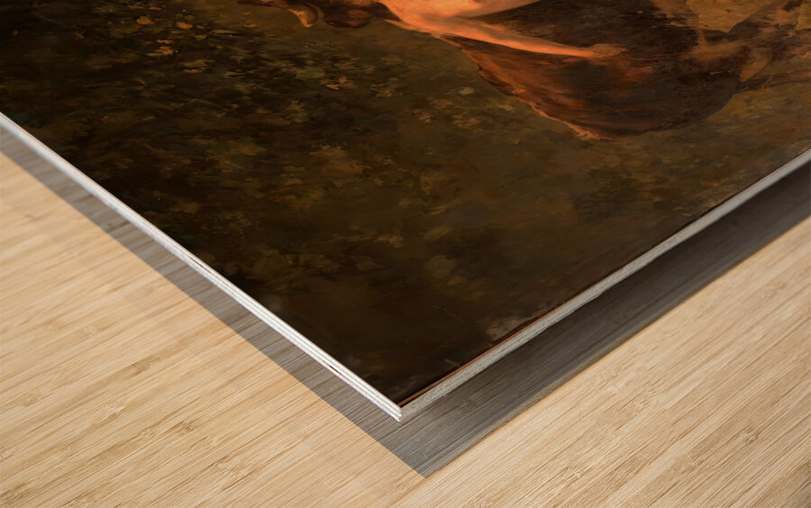 Woman and bull [1885] by Alfred Philippe Roll [1846–1919] Wood print