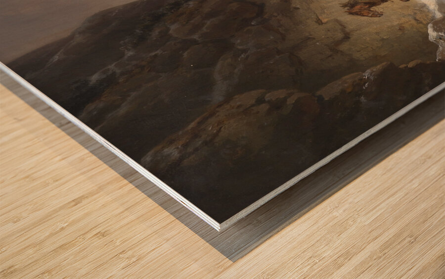 Der Überfall by Adolf Schmidt [1827–1880] Wood print