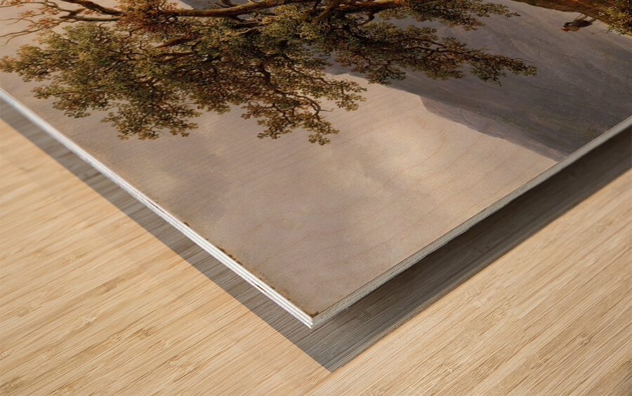 Landscape with a Wanderer [1830] by Thomas Fearnley [1802–1842] Wood print