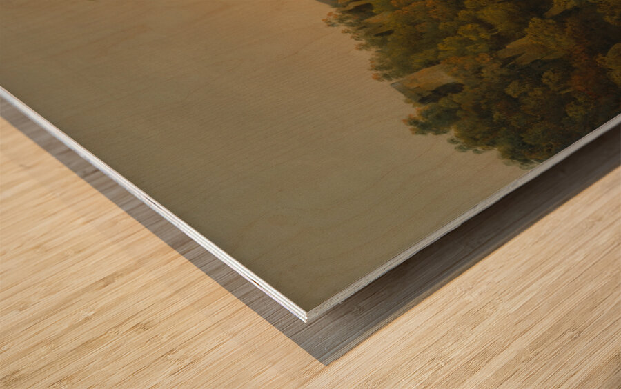 Matlock Dale. Looking toward Black Rock Escarpment by Joseph Wright of Derby [1734–1797] Wood print