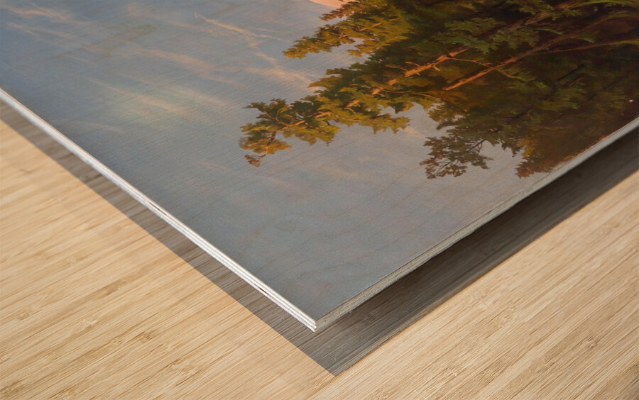 Landschaft im Abendrot by Carl Schweninger [1854–1903] Wood print