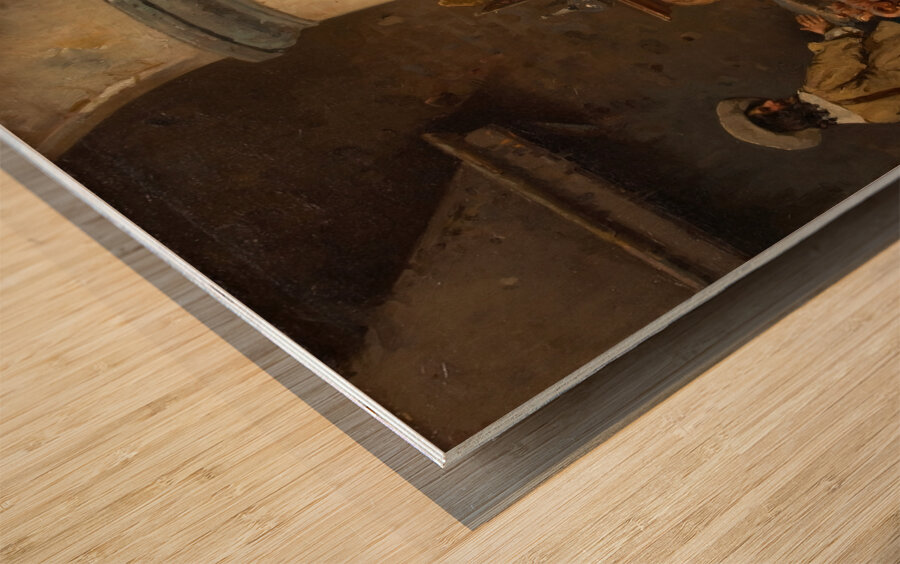 The Courtship by Francesco Peluso [1836–1916] Wood print