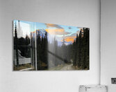 Temple and Hungabee Mountains alpenglow Acrylic Print