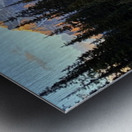 Temple and Hungabee Mountains alpenglow Metal print