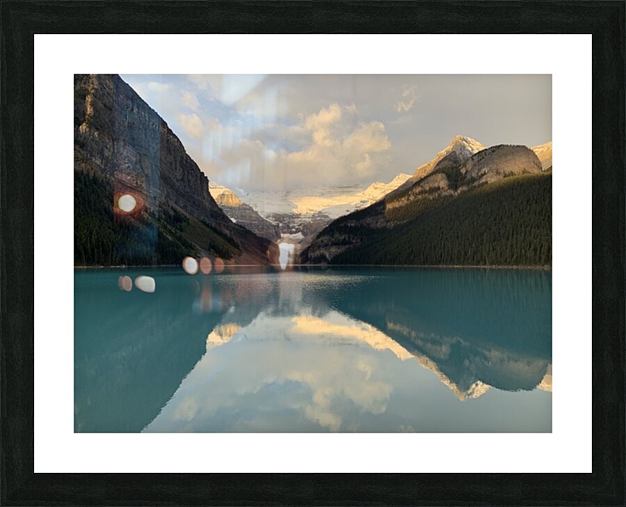 Lake Louise alpenglow reflection Picture Frame print