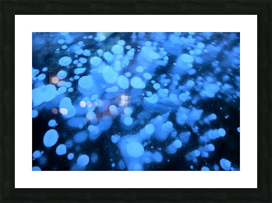 Methane Bubbles on Abraham Lake Picture Frame print