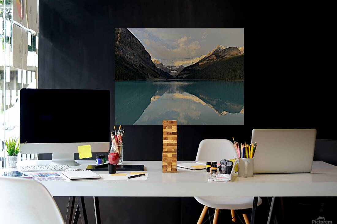 Lake Louise alpenglow reflection Reproduction