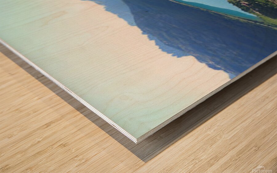 Bow Lake & Crowfoot Mountain panorama Wood print