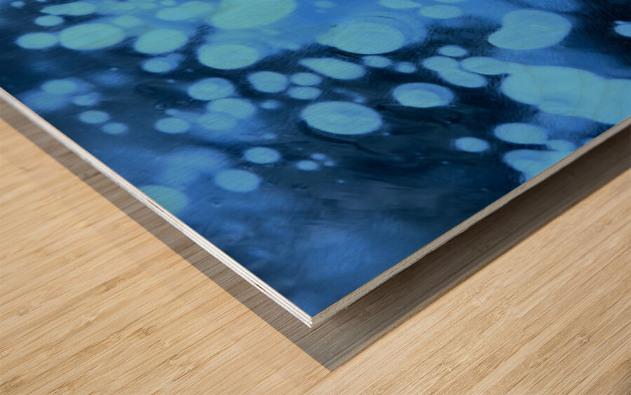 Methane Bubbles on Abraham Lake Wood print