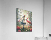 Flamingos In The Garden Acrylic Print