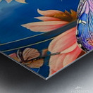 Blue Yellow Dragonfly Metal print